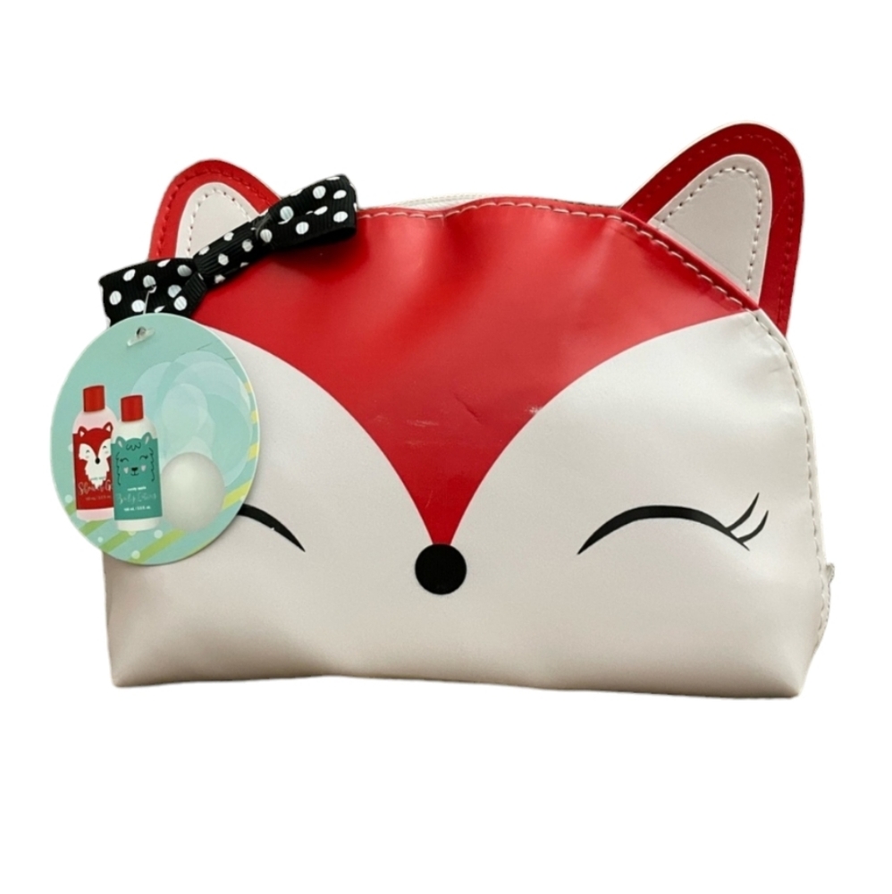 NWT Holiday Gift Set Bundle 5-Pc Bath & Body Fox Bag Apple Scent